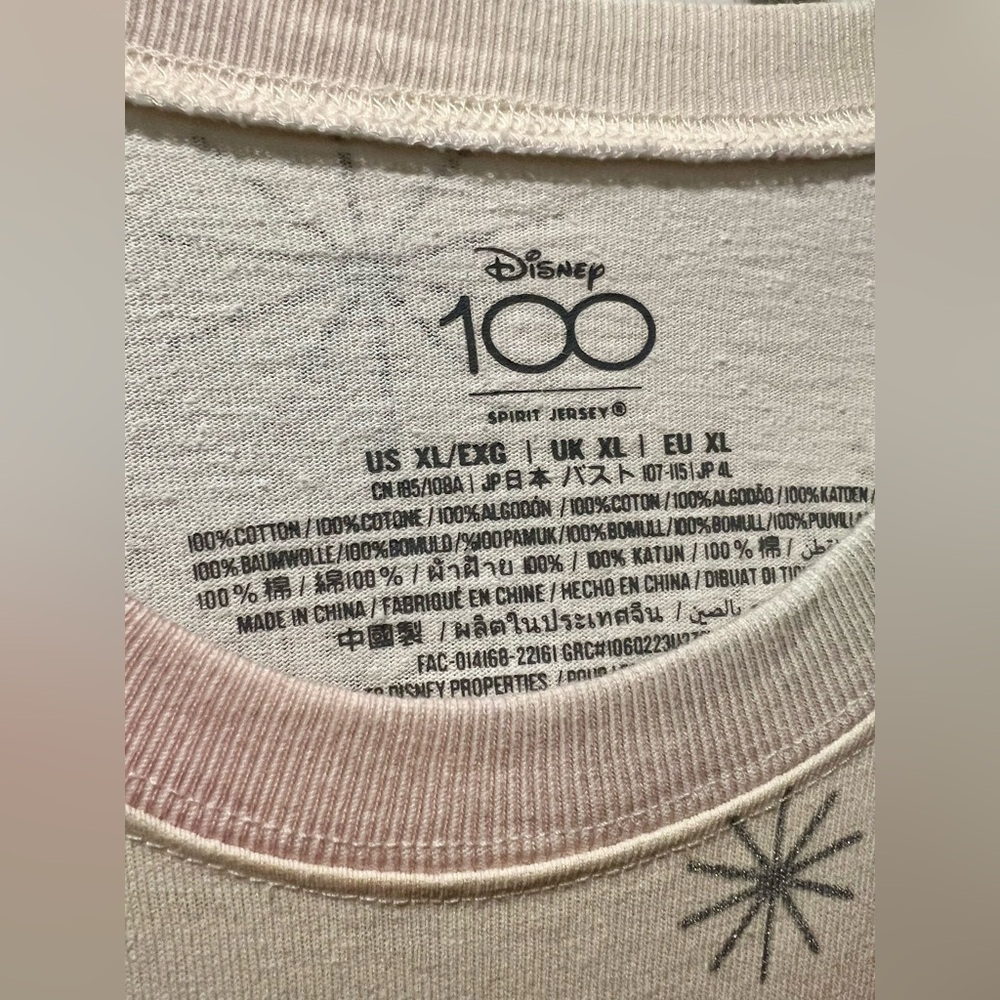 EUC Disney Parks Disneyland 100 Years of Wonder Spirit Jersey, Sz XL - Picture 4 of 6